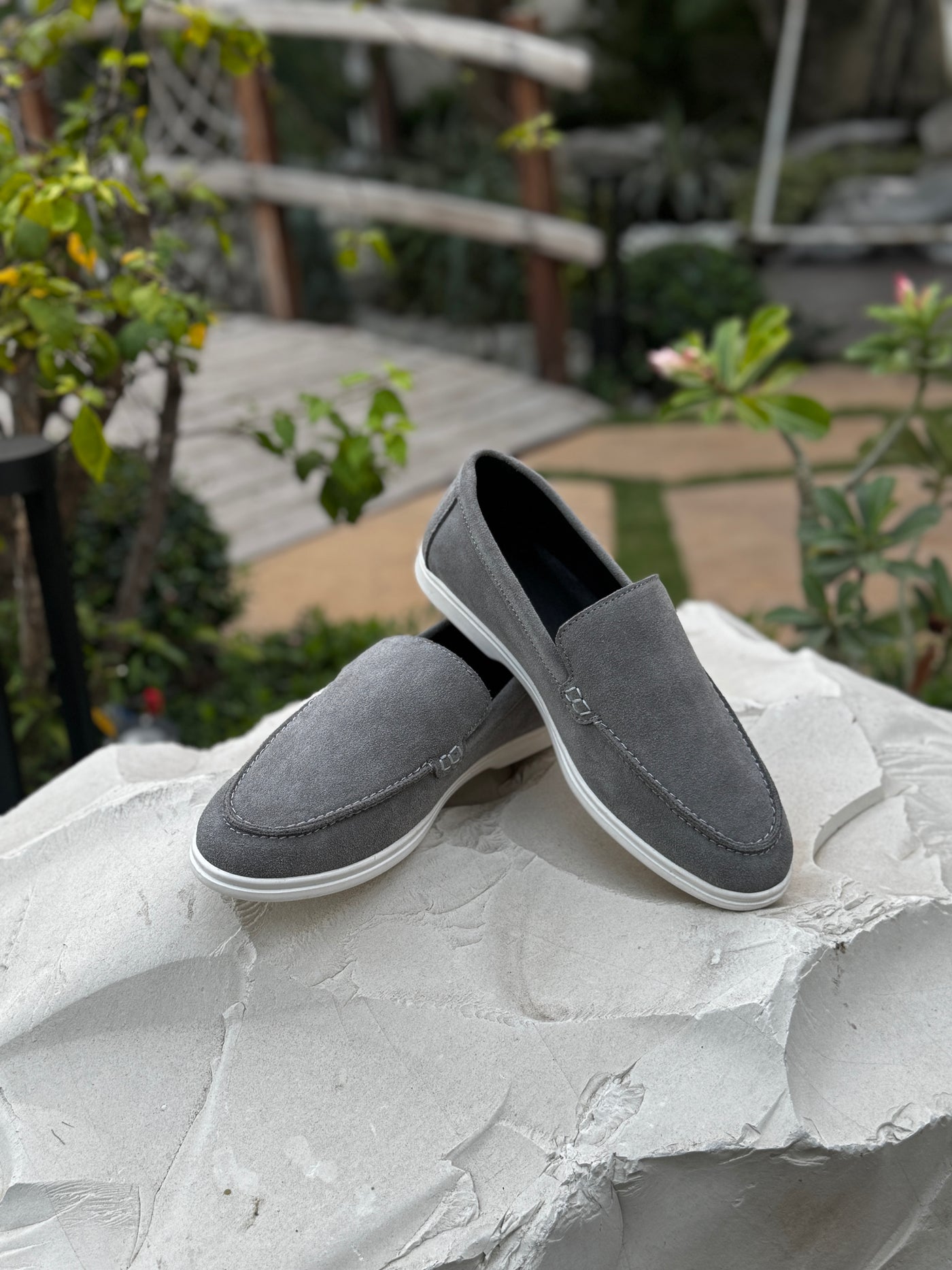 Suede loafers Gray