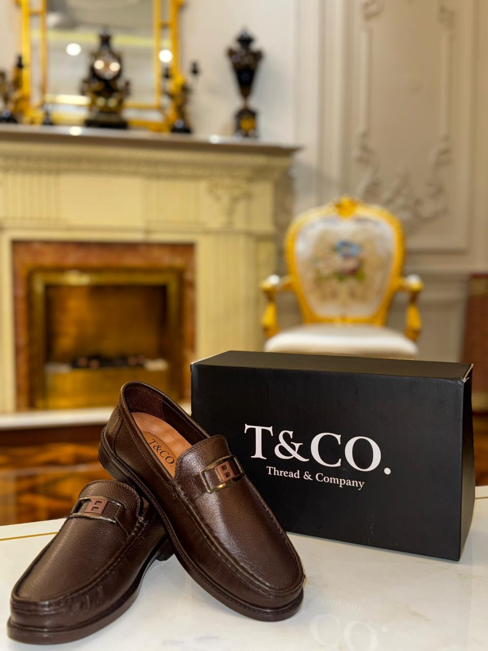 Pebble-Grain Leather Loafer's – Brown